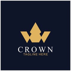 Wall Mural - Modern Crown Logo Template