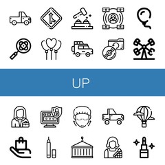 Poster - up simple icons set