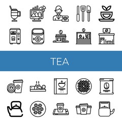 Sticker - Set of tea icons