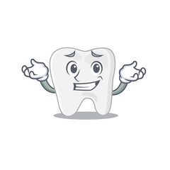 Sticker - A cute picture of grinning tooth caricature character