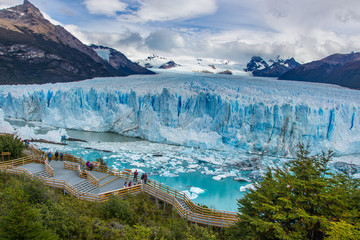 The Perito Moreno Glacier, view point, Los Glaciares National Park in Santa Cruz Province, Argentina,  Patagonia