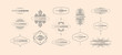 © Login - Decorative design element in retro style. Line art design for invitations, posters or presentation. Vector calligraphic template.