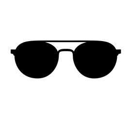 Poster - Black sunglasses vector icon. Illustration flat style, silhouette isolated on white background.