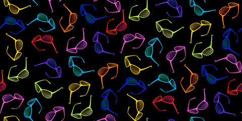 3d sunglasses seamless pattern