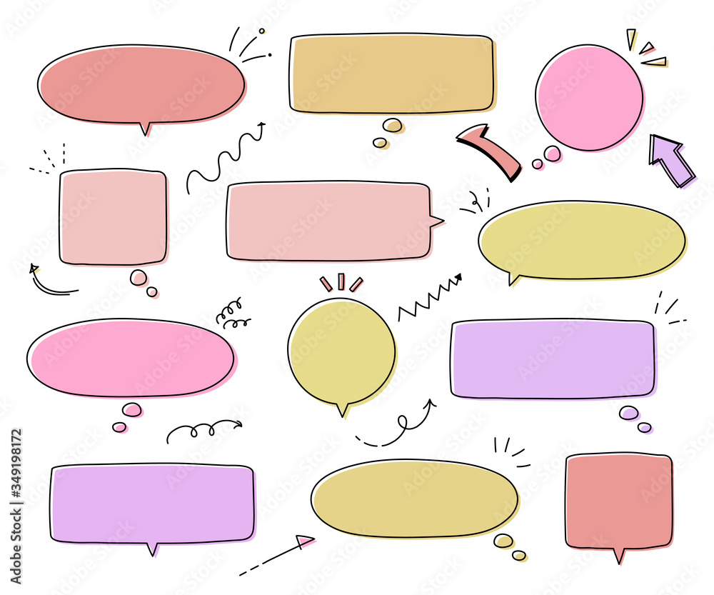 シンプルでおしゃれな吹き出し イラスト 手描き Background Poster Backgrou Yugoro