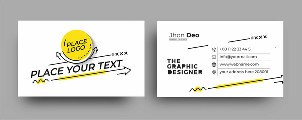 Wall Mural - Modern Business Card - Creative and Clean Business Card Template.