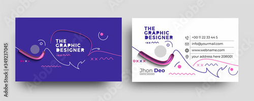Cuadros en Lienzo Modern Business Card - Creative and Clean Business Card Template.