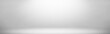 © jes2uphoto - white gray studio room gradients light background .Simple empty spaces wide wall banner for contemporary background graphic backdrop.