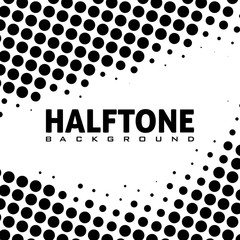 Poster - Simple black and white halftone background. Dotted vector pattern