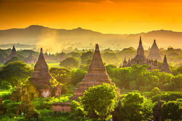 bagan, myanmar temples in the archaeological zone