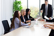 © NVB Stocker - Multiethnic Business people Meeting In Boardroom at modern office. Brainstorming, Corporate business team in a meeting. Analyze and discussion concept..