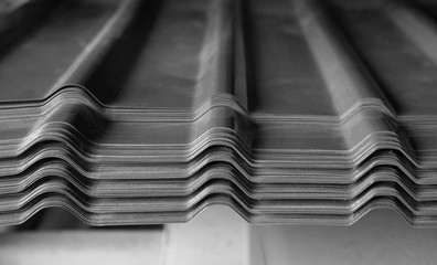 Corrugated sheets of metal