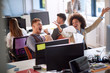 © luckybusiness - Celebrate good times c’mon, office celebration