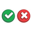 © Matias - Check mark icons, x or tick approve. vector icon for apps and websites.