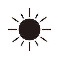 Wall Mural - Sun icon on background for graphic and web design. Simple vector sign. Internet concept symbol for website button or mobile app