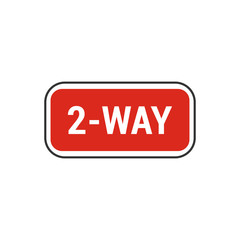 2-way sign. Vector Illustration