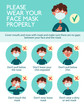Infographics. Wear your face mask properly. Funny cartoon boy shows how to wear a mask incorrectly. Poster during a pandemic of a coronovirus infection covid-19