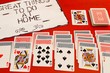 To do at the home solitaire game on red background motivation for quarantine