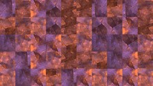 Abstract Video From Mosaic Textures From Elements Of Violet Orange Fractal Image. Background Design. Backdrop. Wallpaper.
