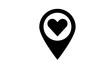 Location pin pointer  set with love point 