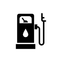 fuel vector icon in black flat design on white background