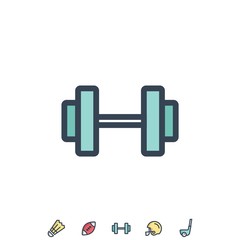 Wall Mural - dumbbell icon vector illustration design