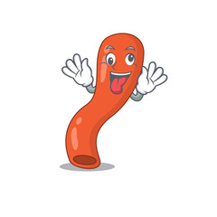 Poster - A mascot design of appendix having a funny crazy face