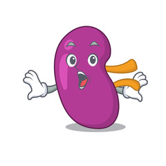 Poster - Kidney mascot design concept having a surprised gesture