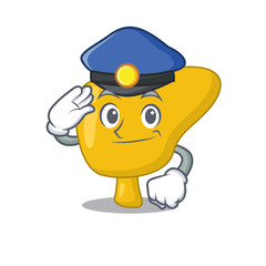 Sticker - Police officer cartoon drawing of liver wearing a blue hat