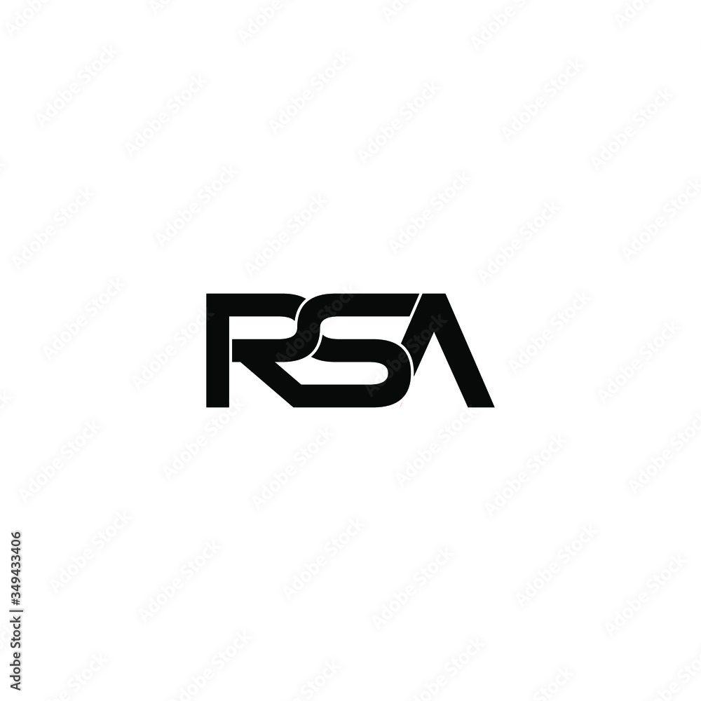 rsa letter original monogram logo design