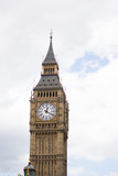 Fototapeta Big Ben - London, United Kingdom 9-8-2017 - Isolated photo of big ben clock tower in London. Tourist attraction photo, cloudy and rainy weather