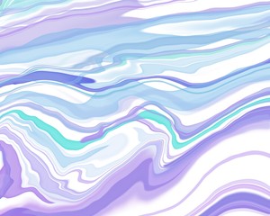 Wall Mural - Abstract Liquid purple blue and white clear color, curve lines marble pattern textures, watercolor decoration fluid flowing acrylic art modern cool background, creative paint brush color