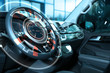 © New Africa - Futuristic technology. Car interior with graphical user interface