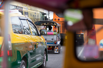 asian city street traffic 