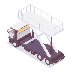 Wall Mural - isometric catering machine for aircraft, backside view