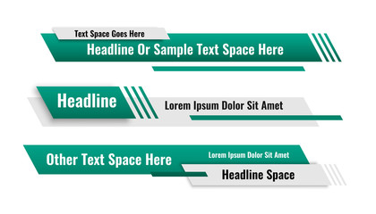 Wall Mural - abstract geometric lower third banners set design