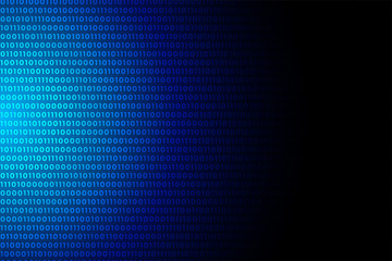 blue digital binary code data numbers background design