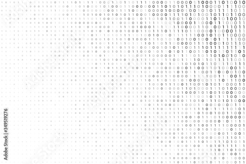 Cuadros en Lienzo digital white background with binary code numbers