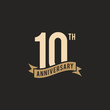 © fafostock - 10th Years Anniversary Celebration Icon Vector Logo Design Template