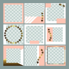 Poster - set of scrapbook elements