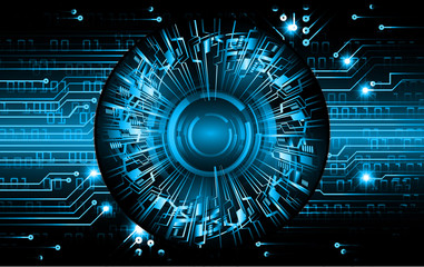 eye cyber circuit future technology concept background