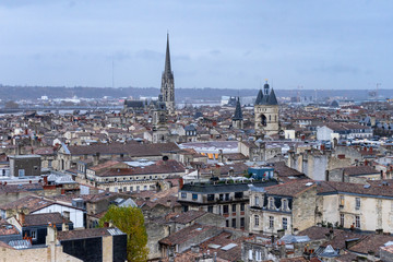 Cathedrale Saint Andre and Pey Berland Tower in Bordeaux, France