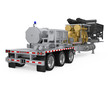 Fracturing Unit Semi-Trailer Isolated