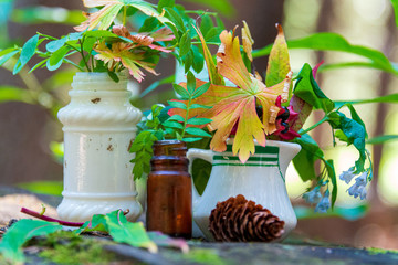 Canvas Print - still life with flowers