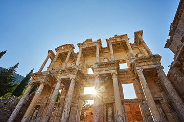 Wall Mural - Ephesus ancient greek ruins in Turkey