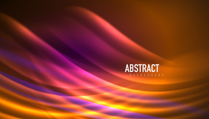 Fluid wave lines background. Trendy abstract layout template for business or technology presentation, internet poster or web brochure cover, wallpaper