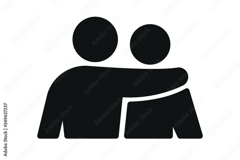two friend icon Stock Vector | Adobe Stock