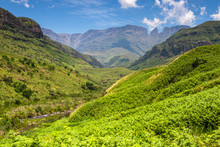 Valley In The Central Drakensberg Mountains South Africa
