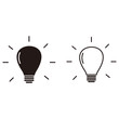 © MD_01 - Light Bulb set,  icon vector  isolated on white background