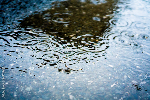 雨 水溜り 波紋 Adobe Stock でこのストック画像を購入して 類似の画像をさらに検索 Adobe Stock